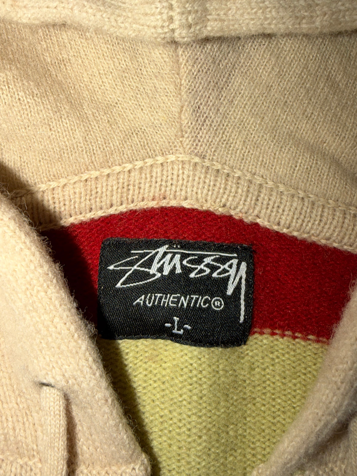 Stussy Knit Multi-Stripe Zip-Up Hoodie Size L
