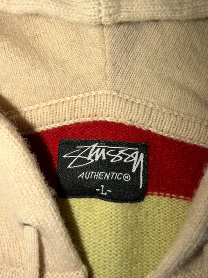 Stussy Knit Multi-Stripe Zip-Up Hoodie Size L