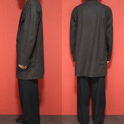 Sophnet. Brown Cotton Shawl Collar Shop Coat Size S