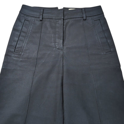 HERMES Cotton Gabardine Wide Trousers Pants Size 36