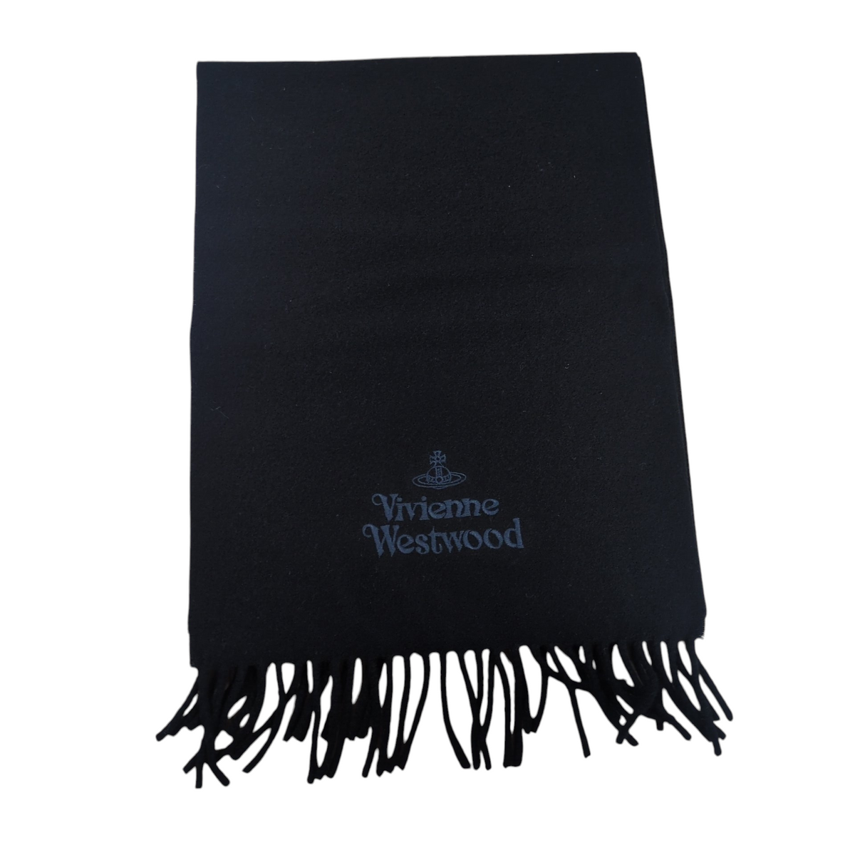 Vivienne Westwood Black Orb Logo Wool Muffler
