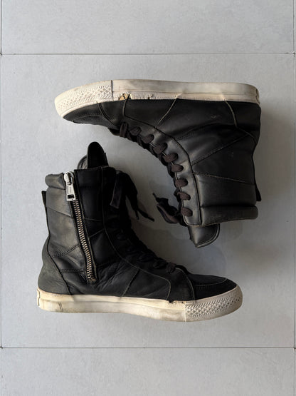 Moonage Devilment Leather High-cut Sneakers