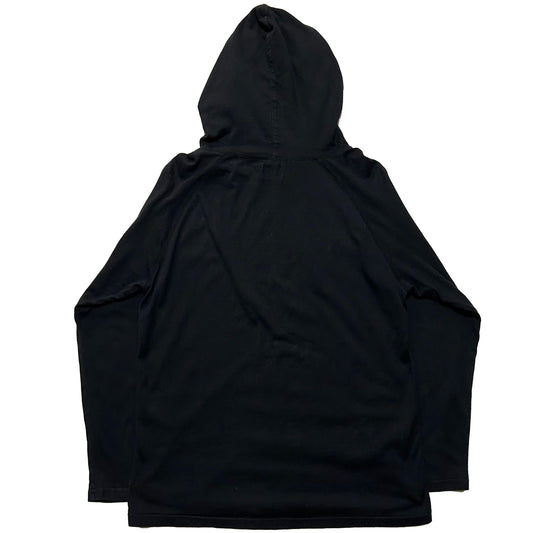 STUSSY 2000s Hooded Raglan Sleeve Hoodie Black Size M