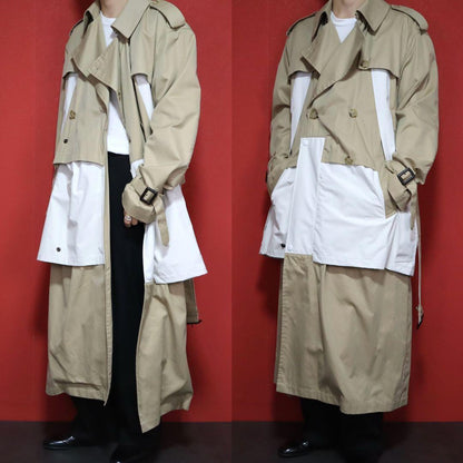 FACETASM 17AW Reconstructed Layered Trench Coat Size 4