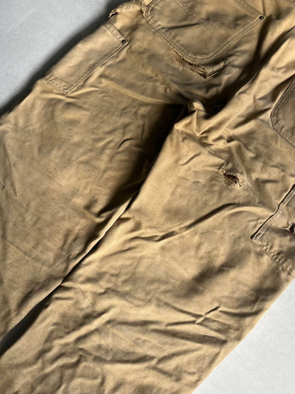 Carhartt Beige Damaged Work Pants