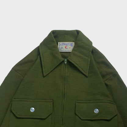 THE SPINNAKER SHRT 70s Wool Shirt Green Size S