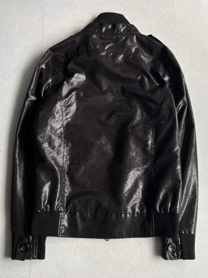 Joyrich Python Faux Leather Jacket Black Size M