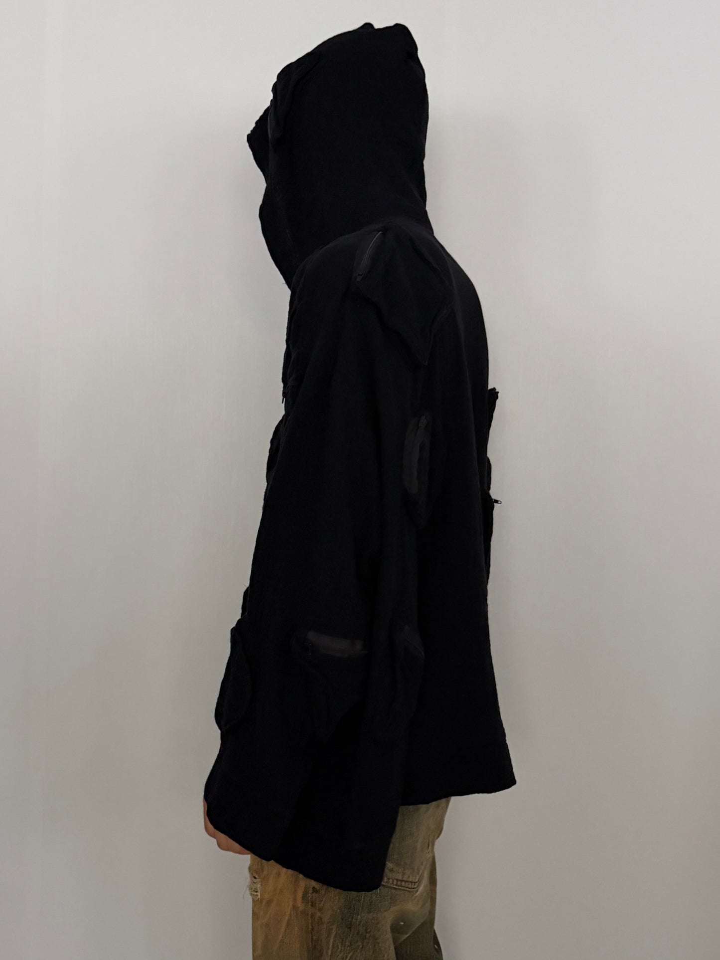 Vintage IKUMI Gimmick Zip Hoodie Black Size XL