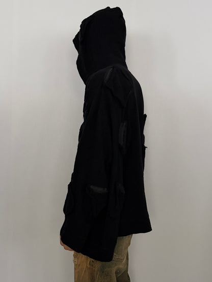 Vintage IKUMI Gimmick Zip Hoodie Black Size XL