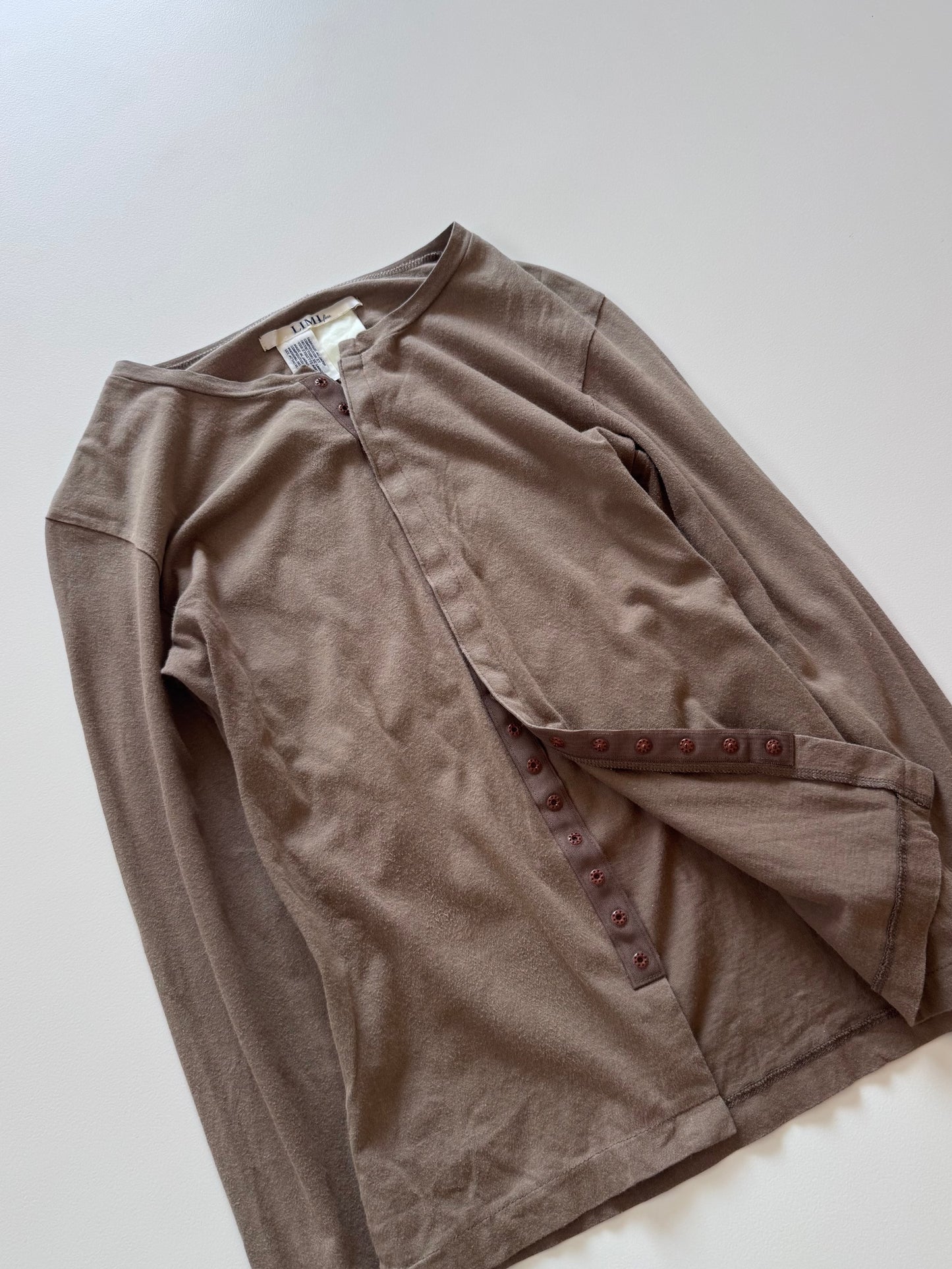 Limi Feu Brown Long Sleeve Shirt Size XS