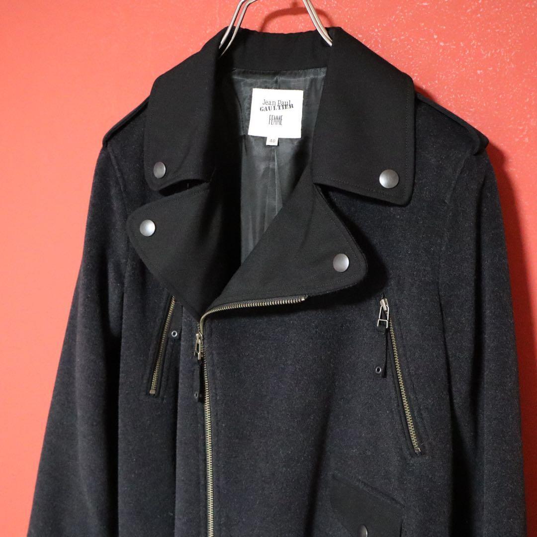 Jean Paul GAULTIER FEMME 90s Sleeve Zip Long Coat Size 40