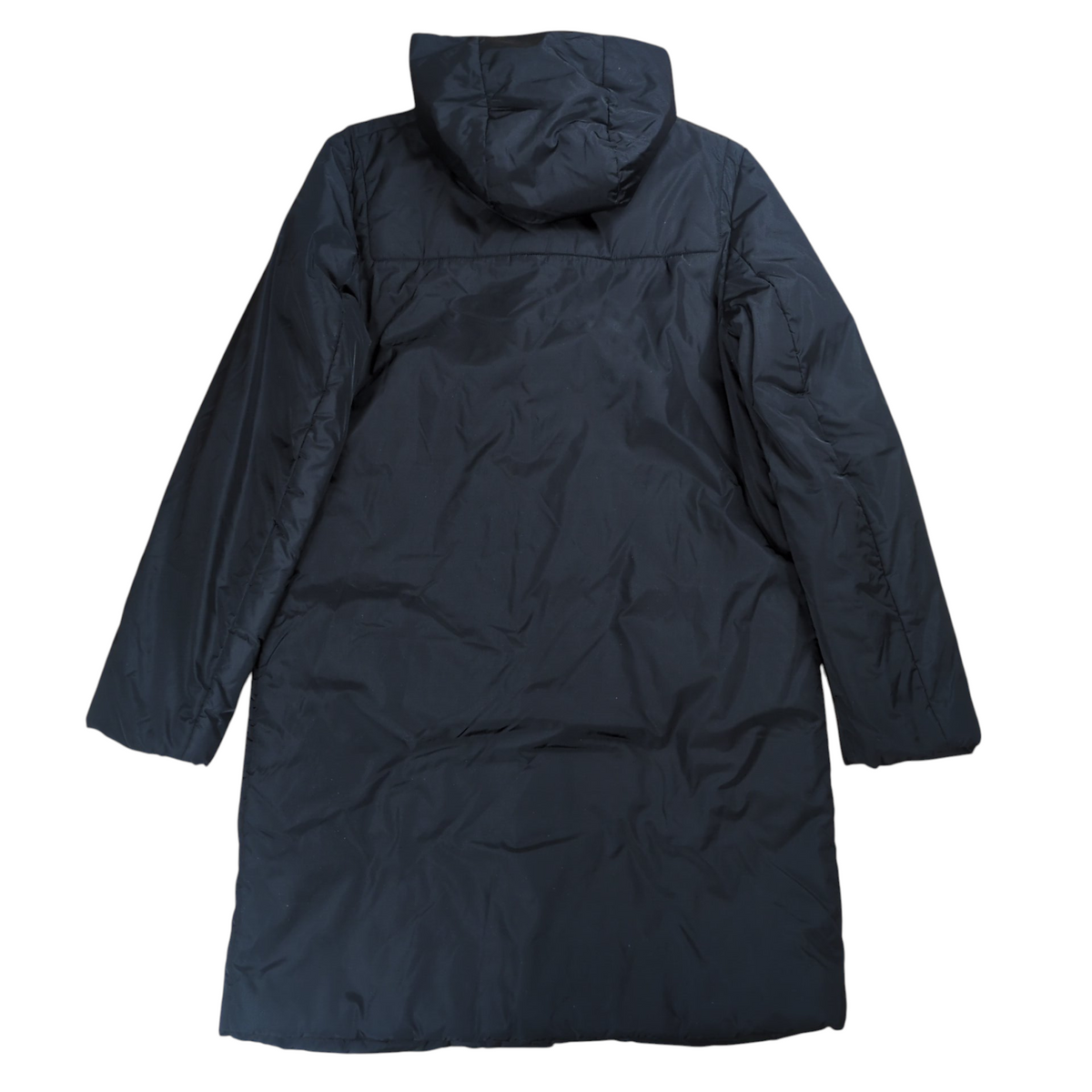 Prada Leather Belted Nylon Padded Coat Size 40