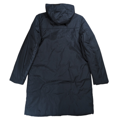 Prada Leather Belted Nylon Padded Coat Size 40