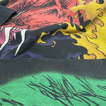 LIQUID BLUE Vintage All-Over Print Dragon & Knight Size XXL