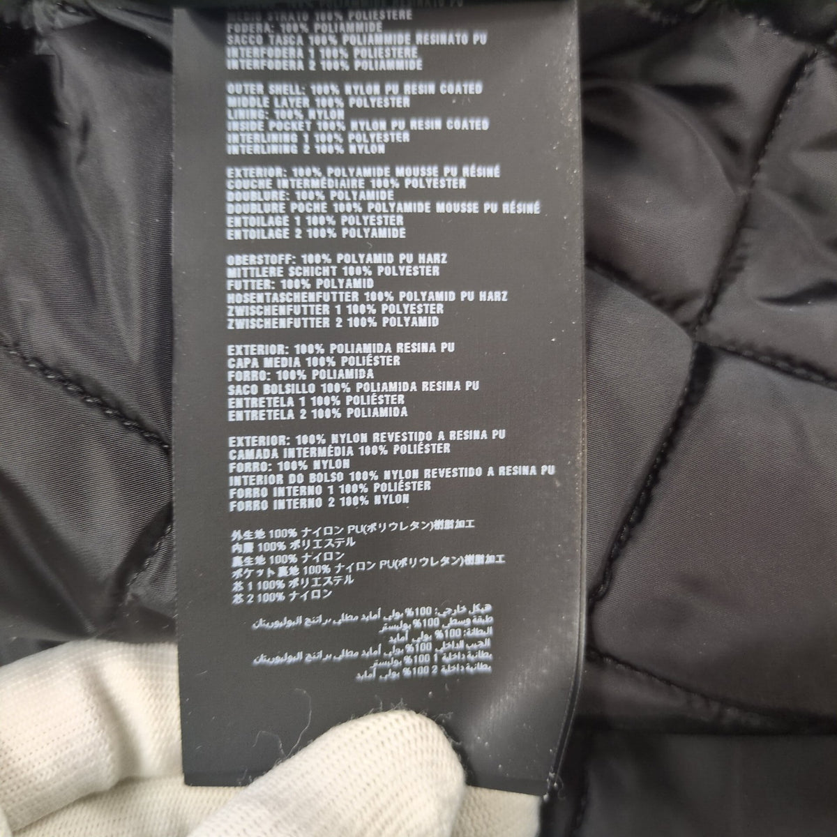 PRADA Black Quilted Zip Detail Nylon Padded Coat Size 36