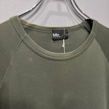 kolor Cotton Wool Switching Design Khaki Black Size 3