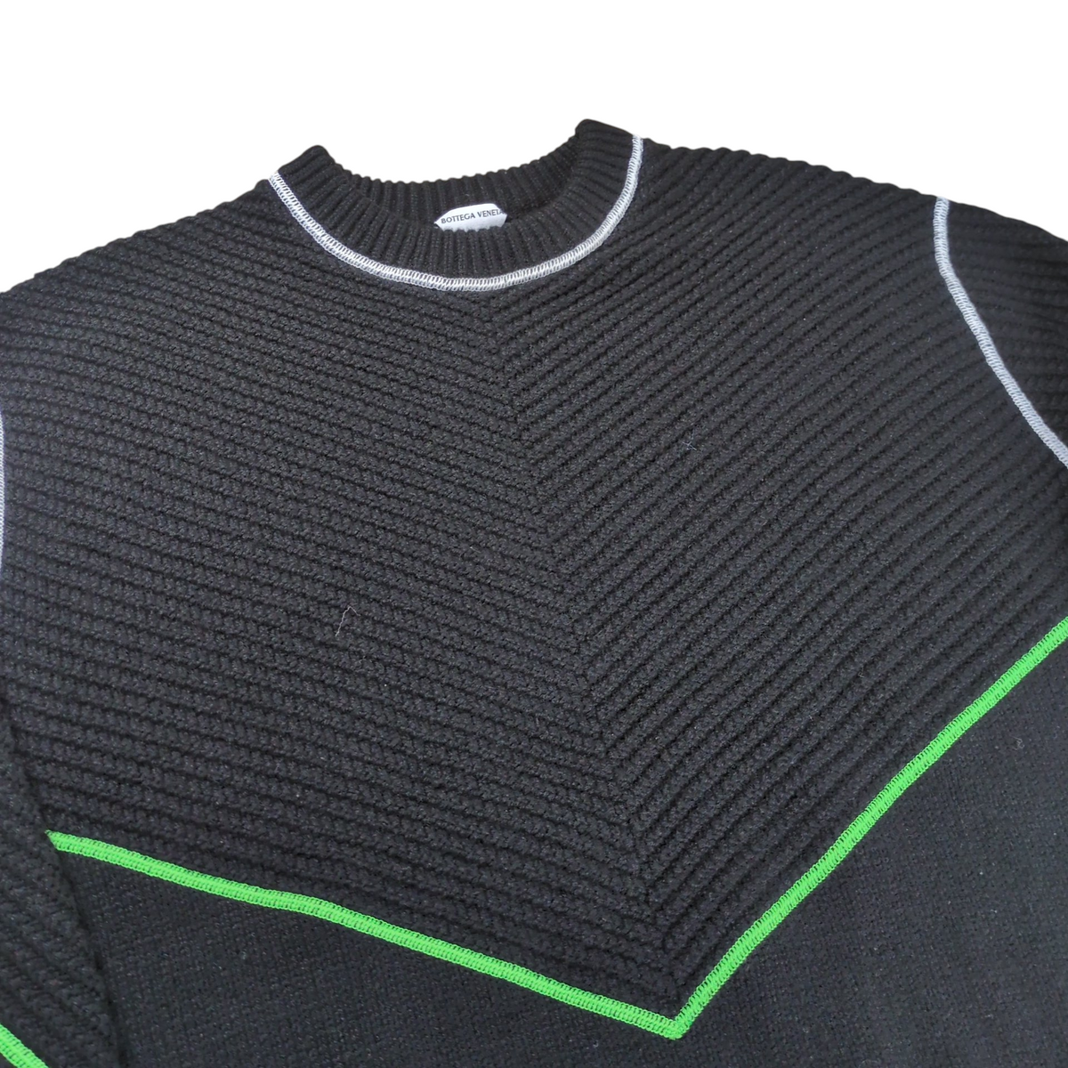 BOTTEGA VENETA Cashmere Blend Overlock Sweater Black Size XS