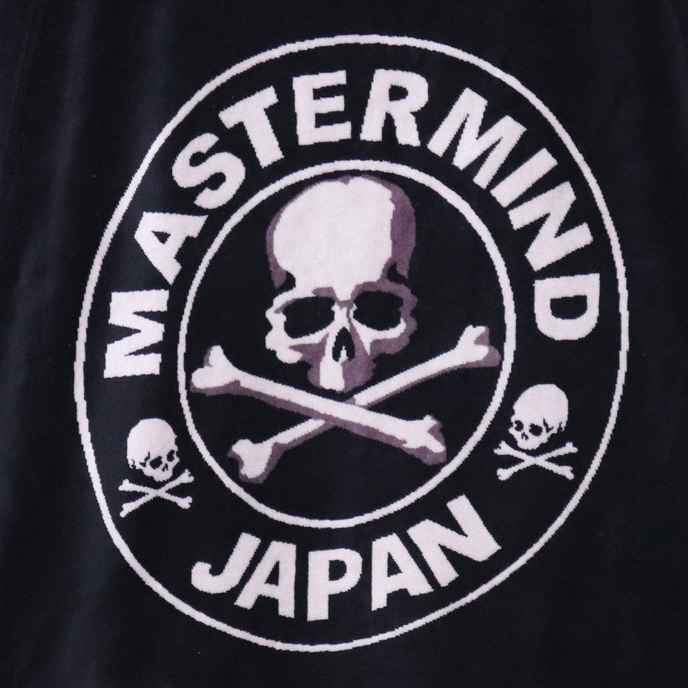 MASTERMIND JAPAN Circle Logo Velour Cardigan Black Size S