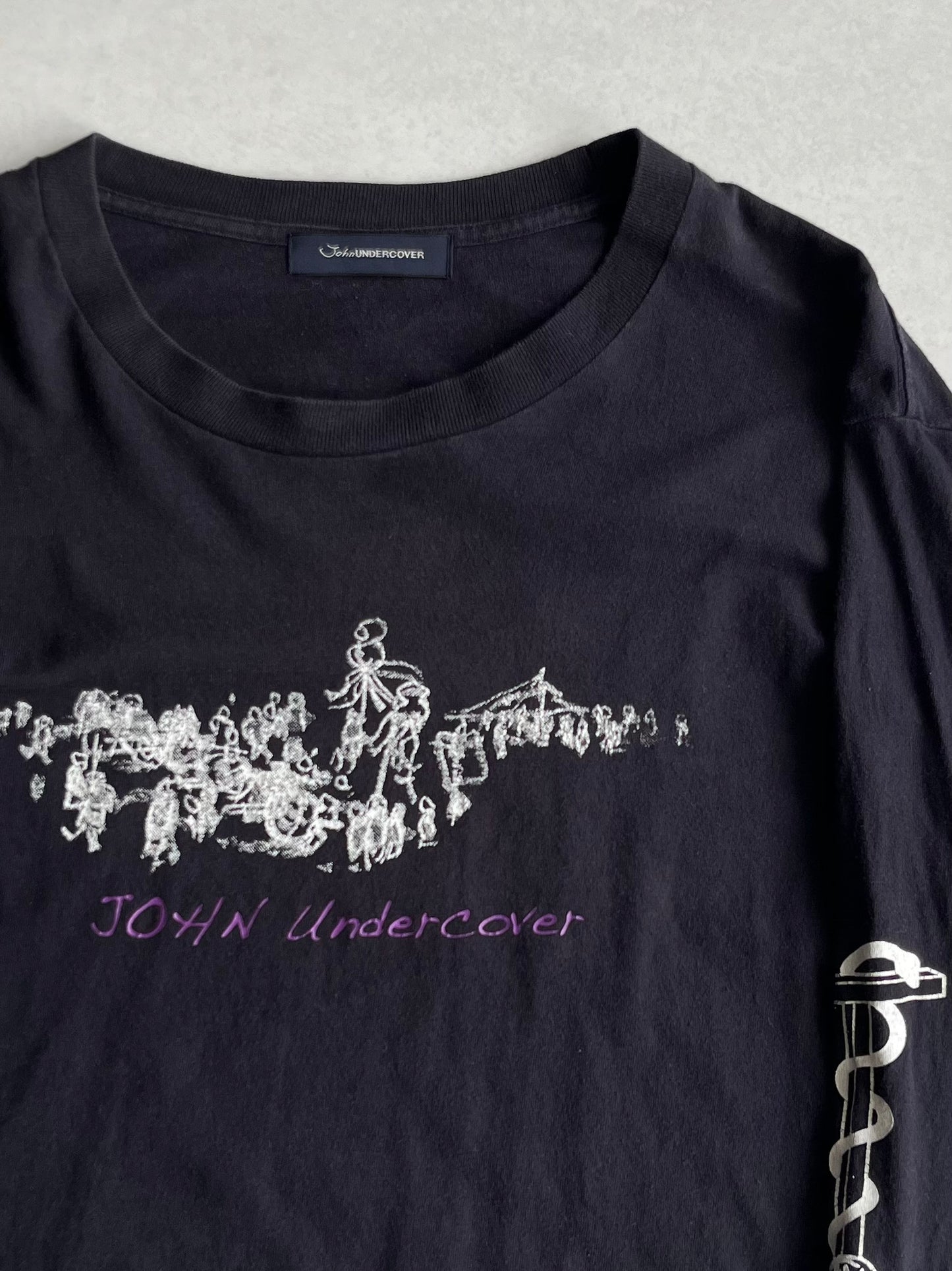 Undercover John Undercover Black Sleeve Henley Size 2