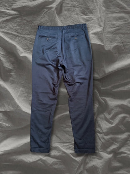 DRIES VAN NOTEN Cotton Deformed Back Rise Pants Navy Size M