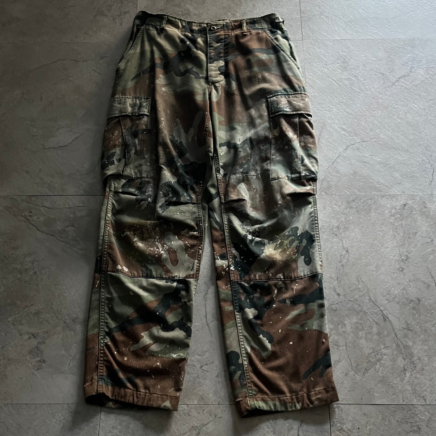 Vintage 90s-00s Paint Military Cargo Pants