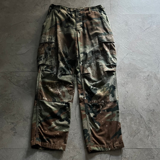 Vintage 90s-00s Paint Military Cargo Pants