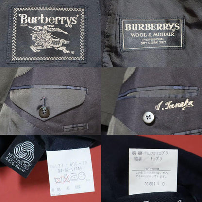 Burberrys 90s Wool Mohair Gold Button DB Suit Jacket