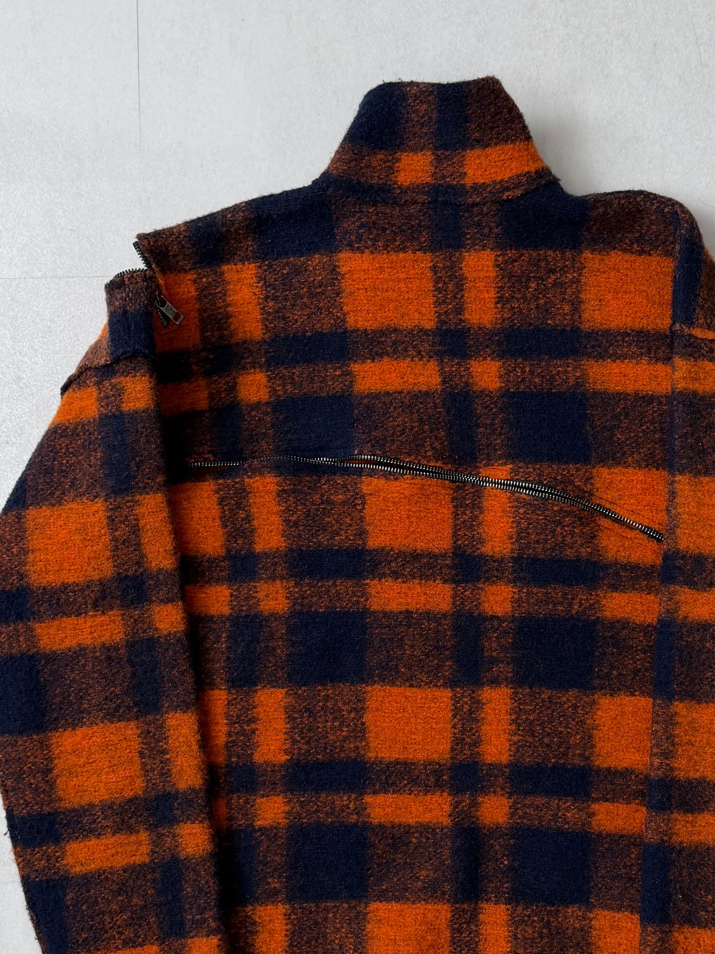 Zadig & Voltaire Multi Check Zip Wool Jacket Size XS
