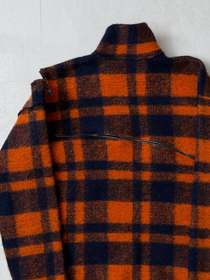 Zadig & Voltaire Multi Check Zip Wool Jacket Size XS