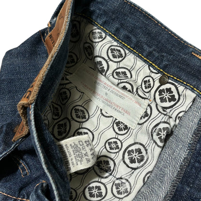 EVISU YAMANE Daikoku Painted Selvedge Jeans Size 34×32