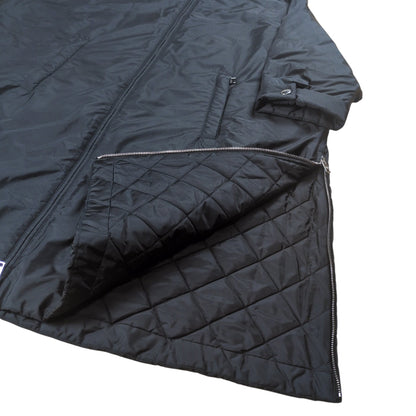 PRADA Black Quilted Zip Detail Nylon Padded Coat Size 36