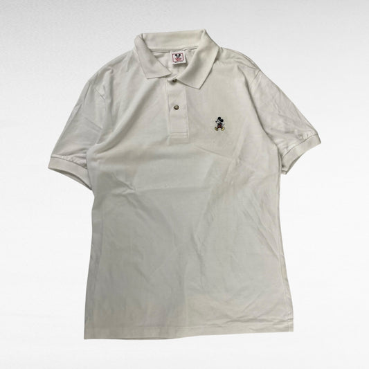 Disney 90s Short Sleeve Polo Shirt White Size M