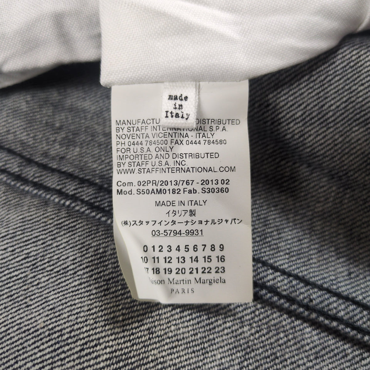 Maison Martin Margiela Fur Collar Denim Lamb Fur Size 46