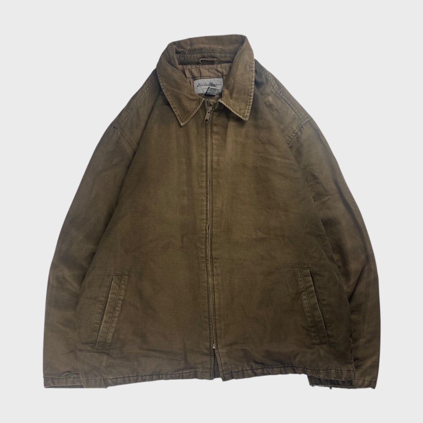 Eddie Bauer 00s Zip Up Cotton Blouson Size 2XL
