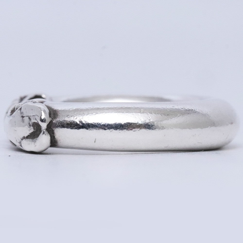 CHROME HEARTS Silver Double Dog Ring Size ONE SIZE