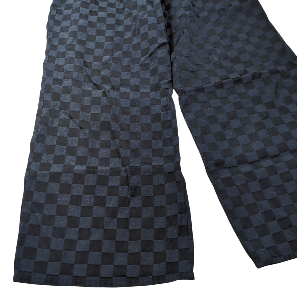 Limi Feu Black Block Check Wide Easy Cotton Pants Size S