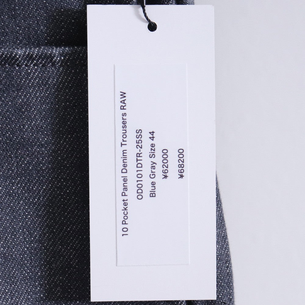 BLUE GRAY 25SS 10-Pocket Panel Washed Jeans Gray Size 44