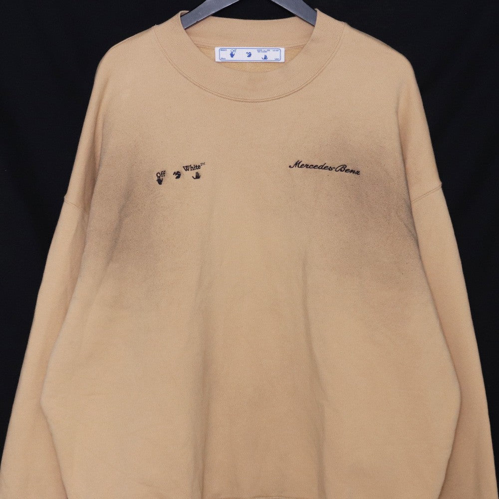 OFF-WHITE × MERCEDES-BENZ Project Crewneck Beige Size M
