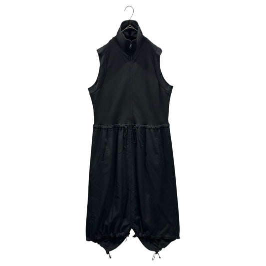 Y's 22AW Wool Gabardine Combination Dress Black Size 1