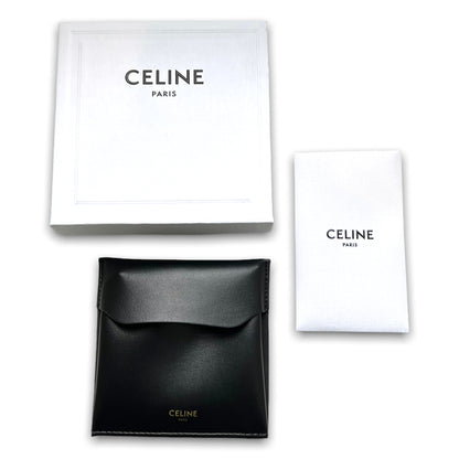 CELINE Rhodium Finish Brass Beach Bracelet Silver Size F
