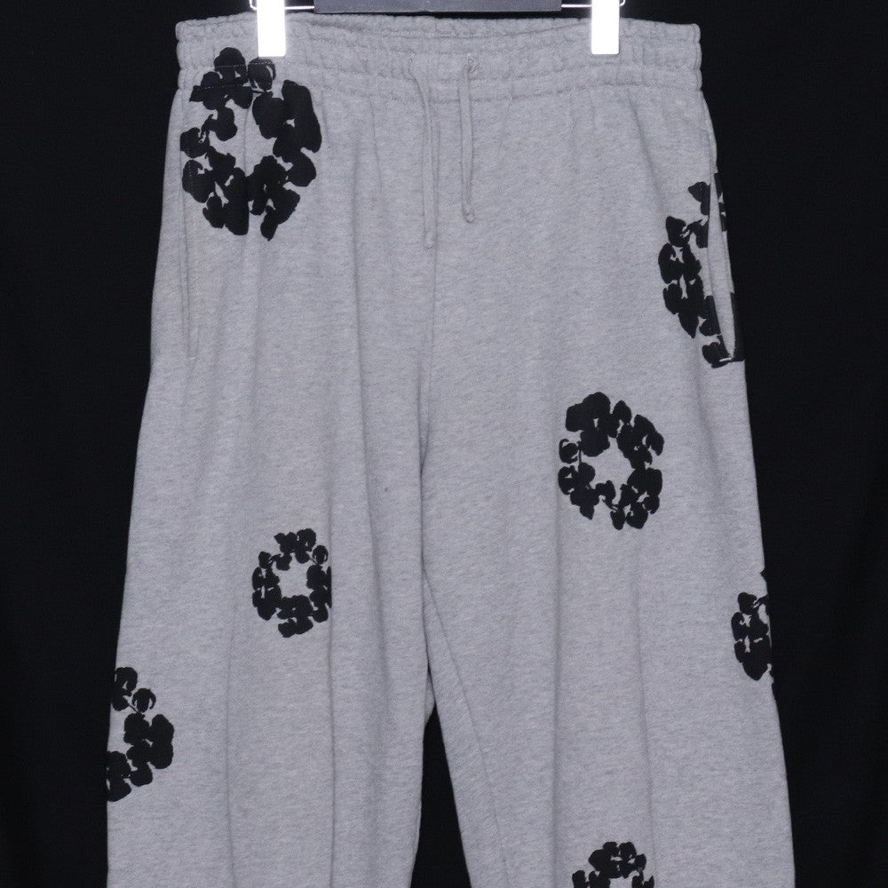 DENIM TEARS Cotton Wreath Sweatpants Gray Pants Size S