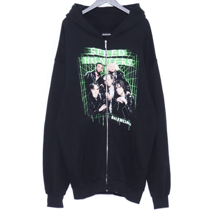 BALENCIAGA 19SS Speed Hunters Zip Up Hoodie Black Size S