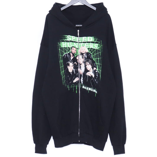 BALENCIAGA 19SS Speed Hunters Zip Up Hoodie Black Size S