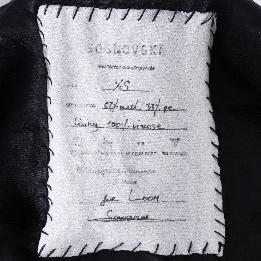 SOSNOVSKA 20SS Wool Wide Shorts Black Size XS