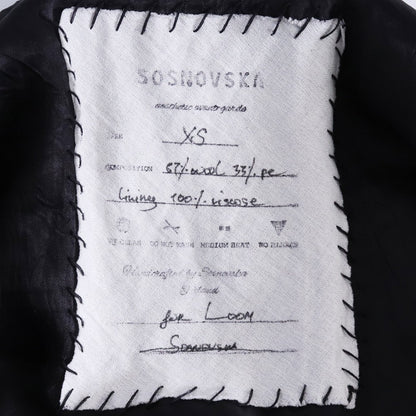 SOSNOVSKA 20SS Wool Wide Shorts Black Size XS