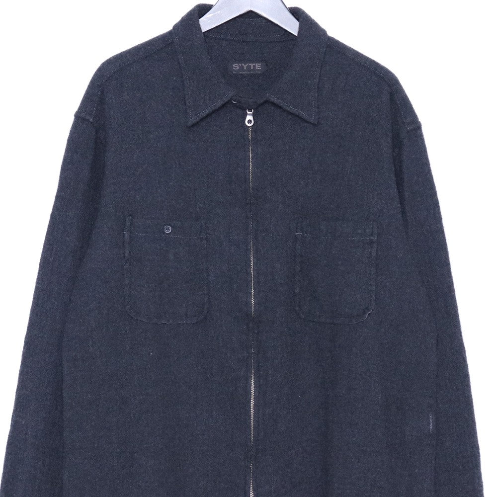 S'YTE YOHJI YAMAMOTO 25AW Wool Gauze Zip Shirt Size 3
