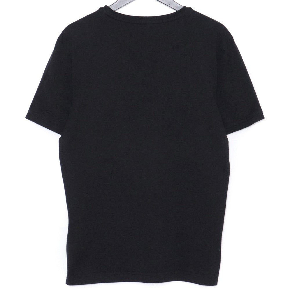 FENDI Logo Label Cotton T-Shirt Black Size L