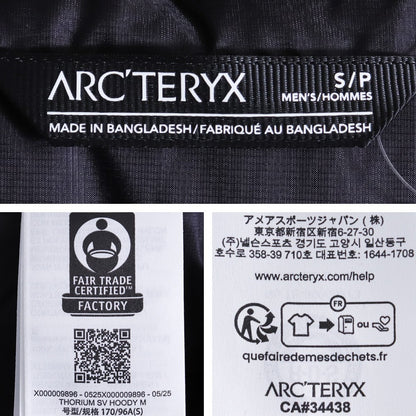 Arc'teryx Thorium SV Hoody Down Jacket Black Size S