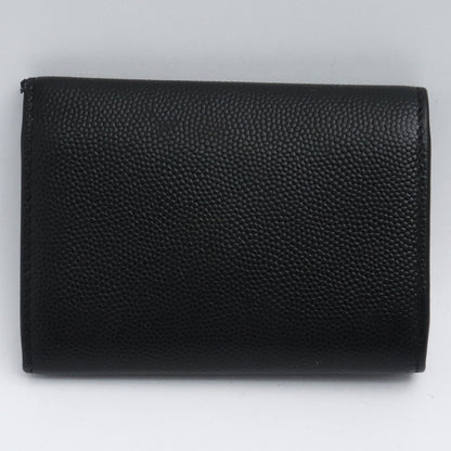 SAINT LAURENT PARIS 6-Ring Leather Key Case Black Size F