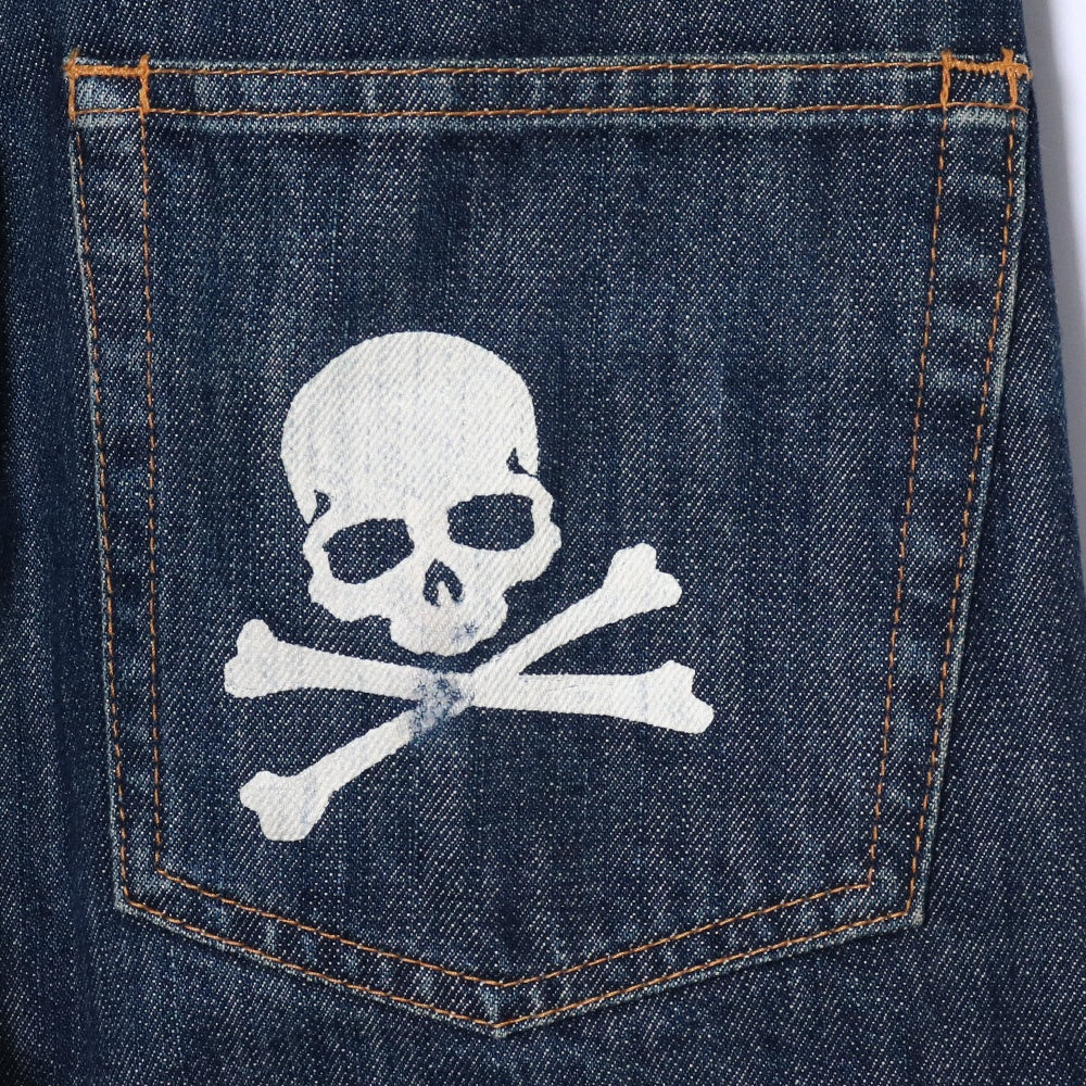 MASTERMIND JAPAN "ovecome" Gold Thread Jeans Blue Size S